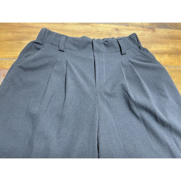 Halara Black High Waist Pleated Pants Wide Leg Flowy Pockets Size Small Petite - Picture 5 of 9